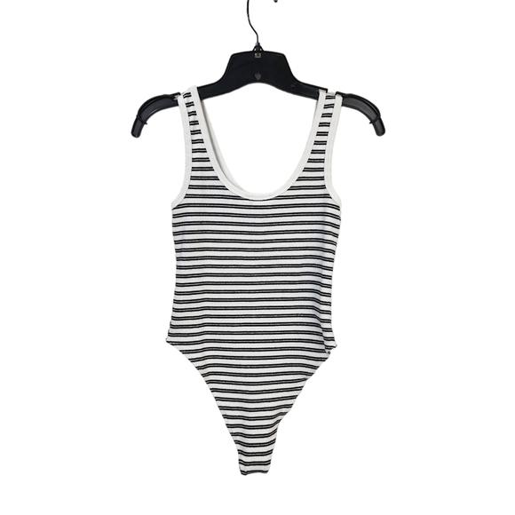 Zara Women's Ribbed Striped Bodysuit - M - Picture 5 of 6